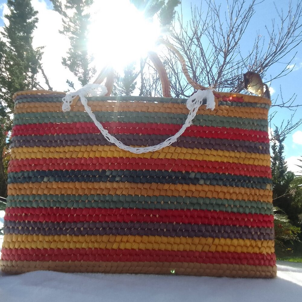 Bundle sunglasses&luxury hand-craft vintage super-size stylish tote brand new